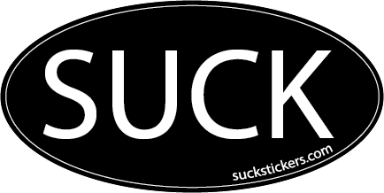 Suck Sticker - Oval - 10pk